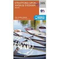 Stratford-upon-Avon & Evesham Map | Weatherproof | Alcester | Ordnance Survey | OS Explorer Active Map 205 | England | Walks | Hiking | Maps | Adventure