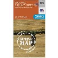 Ordnance Survey Explorer Active 206 Edge Hill & Fenny Compton Map With Digital Version, Orange