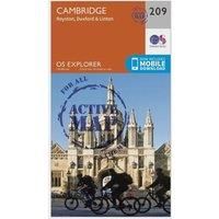 Ordnance Survey Explorer Active 209 Cambridge, Royston, Duxford & Linton Map With Digital Version, Orange