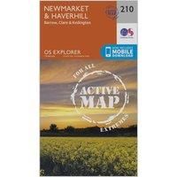 Ordnance Survey Explorer Active 210 Newmarket & Havehill Map With Digital Version, Orange