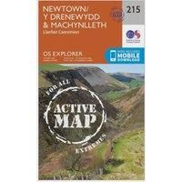 Ordnance Survey Explorer Active 215 Newton & Llanfair Caereinion Map With Digital Version, Orange