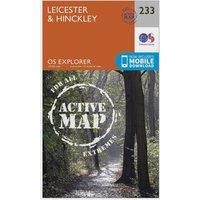 Ordnance Survey Explorer Active 233 Leicester & Hinckley Map With Digital Version, Orange