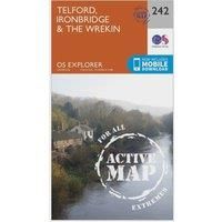 OS Explorer Map Active (242) Telford, Ironbridge and the Wrekin (OS Explorer Active Map)