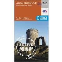 Ordnance Survey Explorer Active 246 Loughborough, Melton Mowbray & Syston Map With Digital Version, Orange