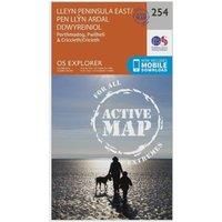 Ordnance Survey Explorer Active 254 Lleyn Peninsula East Map With Digital Version, Orange