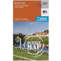 Ordnance Survey Explorer Active 261 Boston Map With Digital Version, Orange