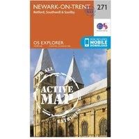 Ordnance Survey Explorer Active 271 Newark-on-Trent Map With Digital Version, Orange