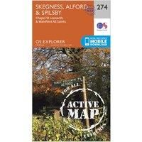 OS Explorer Map Active (274) Skegness, Alford and Spilsby (OS Explorer Active Map)