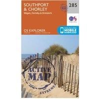Ordnance Survey Explorer Active 285 Southport & Chorley Map With Digital Version, Orange