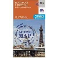 Ordnance Survey Explorer Active 286 Blackpool & Preston Map With Digital Version, Orange