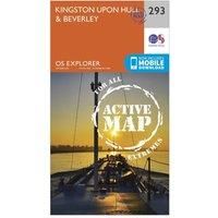 Ordnance Survey Explorer Active 293 Kingston upon Hill & Beverley Map With Digital Version, Orange/D