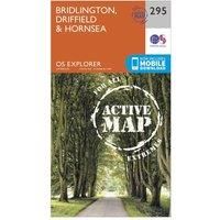 Ordnance Survey Explorer Active 295 Bridlington, Driffield & Hornsea Map With Digital Version, Orange