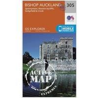 Ordnance Survey Explorer Active 305 Bishop Auckland Map With Digital Version, Orange