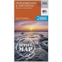 Ordnance Survey Explorer Active 305 Bishop Auckland Map With Digital Version, Orange