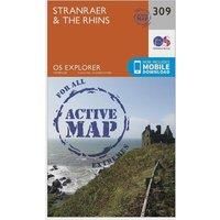Ordnance Survey Explorer Active 309 Stranraer & The Rhins Map With Digital Version, Orange