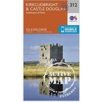 Ordnance Survey Explorer Active 312 Kirkcudbright & Castle Douglas Map With Digital Version, Orange