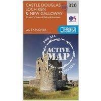 Ordnance Survey Explorer Active 320 Castle Douglas, Loch Ken & New Galloway Map With Digital Version, Orange/D