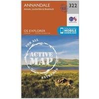 Ordnance Survey Explorer Active 322 Annandale Map With Digital Version, Orange