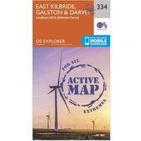 Ordnance Survey Explorer Active 334 East Kilbride, Galston & Darvel Map With Digital Version, Orange