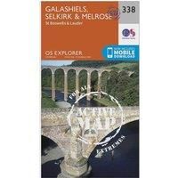 OS Explorer Map Active (338) Galashiels, Selkirk and Melrose (OS Explorer Active Map)