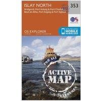 Ordnance Survey Explorer Active 353 Islay North Map With Digital Version, Orange