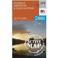 Ordnance Survey Explorer Active 379 Dunkfeld, Aberfeldy & Glen Almond Map With Digital Version, Orange