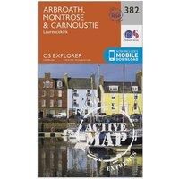 Ordnance Survey Explorer Active 382 Arbroath, Montrose & Carnoustie Map With Digital Version, Orange/D