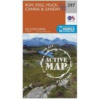 Ordnance Survey Explorer Active 397 Rum, Eigg, Muck, Canna & Sanday Map With Digital Version, Orange