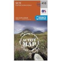 Ordnance Survey Explorer Active 410 Skye - Portree & Bracadale Map With Digital Version, Orange