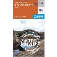 Ordnance Survey Explorer Active 415 Glen Affric & Glen Moriston Map With Digital Version, Orange