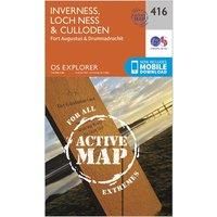 Ordnance Survey Explorer Active 416 Inverness, Loch Ness & Culloden Map With Digital Version, Orange