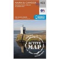 Ordnance Survey Explorer Active 422 Nairn & Cawdor Map With Digital Version, Orange