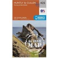 Ordnance Survey Explorer Active 425 Huntly & Cullen Map With Digital Version, Orange