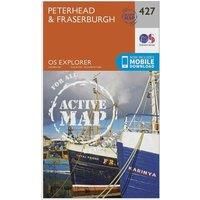 Ordnance Survey Explorer Active 427 Peterhead & Fraserburgh Map With Digital Version, Orange