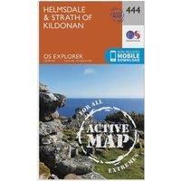 Ordnance Survey Explorer Active 444 Helmsdale & Strath of Kildonan Map With Digital Version, Orange/D