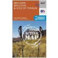 OS Explorer Map Active (447) Ben Hope, Ben Loyal and Kyle of Tongue (OS Explorer Active Map)