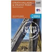 Ordnance Survey Explorer Active 449 Strath Halladale & Strathy Point Map With Digital Version, Orange