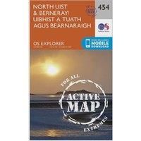 OS Explorer Map Active (454) North Uist and Berneray/Uibhist a Tuath Agus Bearnaraigh (OS Explorer Active Map)