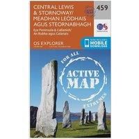 Ordnance Survey Explorer Active 459 Central Lewis & Stornaway Map With Digital Version, Orange/D