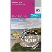 Landranger Active 1 - Shetland Yell, Unst and Fetlar Map With Digital Version