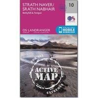 Ordnance Survey Landranger Active 10 Strathnaver, Bettyhill & Tongue Map With Digital Version, Pink