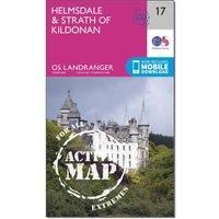 Ordnance Survey Landranger Active 17 Helmsdale & Strath of Kildonan Map With Digital Version