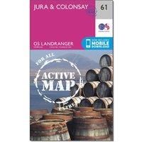 Ordnance Survey Landranger Active 61 Jura & Colonsay Map With Digital Version, White