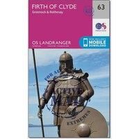 Ordnance Survey Landranger Active 63 Firth of Clyde, Greenock & Rothesay Map With Digital Version, Pink/D