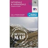 Ordnance Survey Landranger Active 78 Nithsdale & Annandale, Sanquhar & Moffat Map With Digital Version, D/D