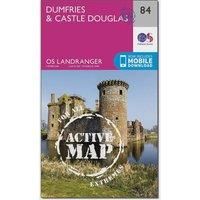 Ordnance Survey Landranger Active 84 Dumfries & Castle Douglas Map With Digital Version