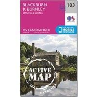 Blackburn & Burnley, Clitheroe & Skipton by Ordnance Survey (2016) map