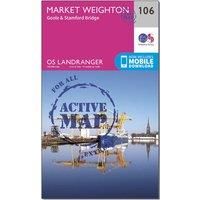 Landranger Active (106) Market Weighton, Goole & Stamford Bridge (OS Landranger Map)