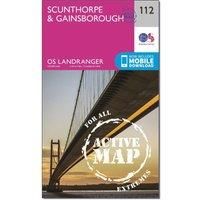 Ordnance Survey Landranger Active 112 Scunthorpe & Gainsborough Map With Digital Version, Pink