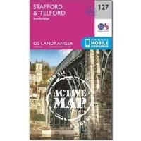 Landranger Active (127) Stafford & Telford, Ironbridge (OS Landranger Active Map)